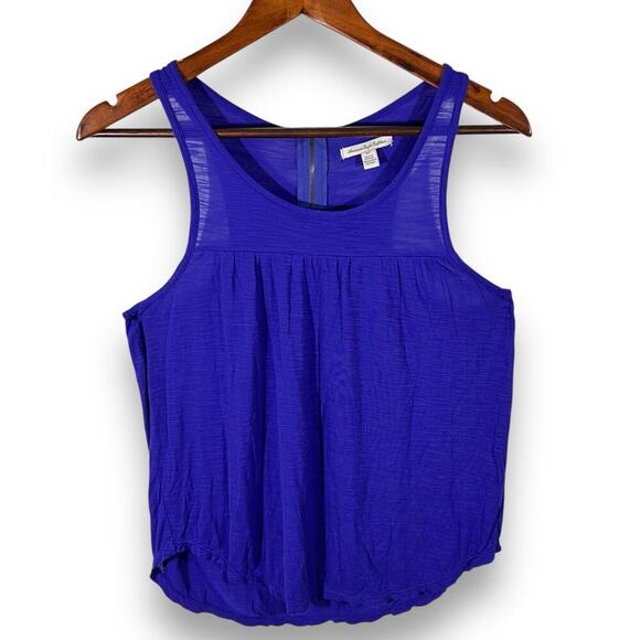 American Eagle Tank Top Babydoll Sleeveless Scoop Neck Purple Y2K Size S - Picture 2 of 10